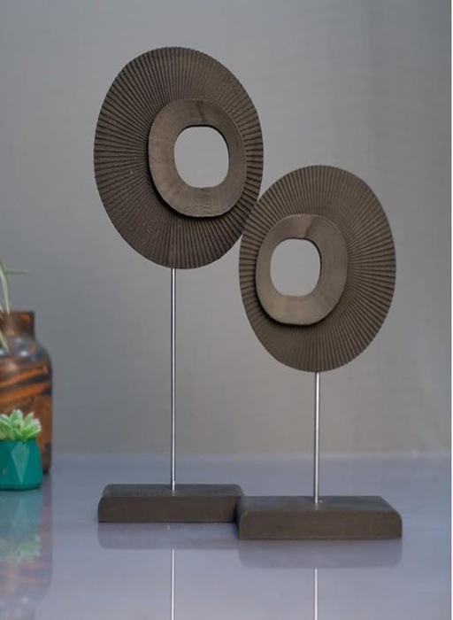 Correa Studios Zen Twin – Minimalist Sculpture Showpiece | Elegant Home Decor for Living Room, Bedroom & Office | Unique Gift for Housewarming & Special Occasions (Black)