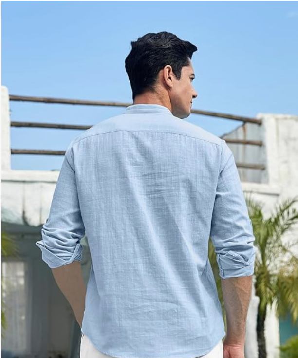 Men Regular Fit Solid Spread Collar Casual Shirt